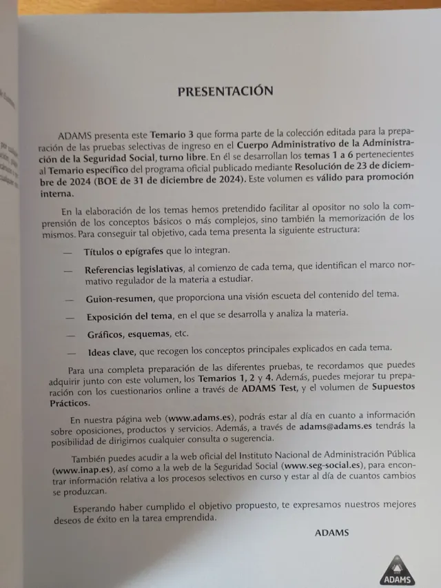 Temarios 3 y 4 Administrativos de la Seguridad Soc