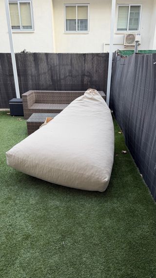 Puf de jardín Sklum beige
