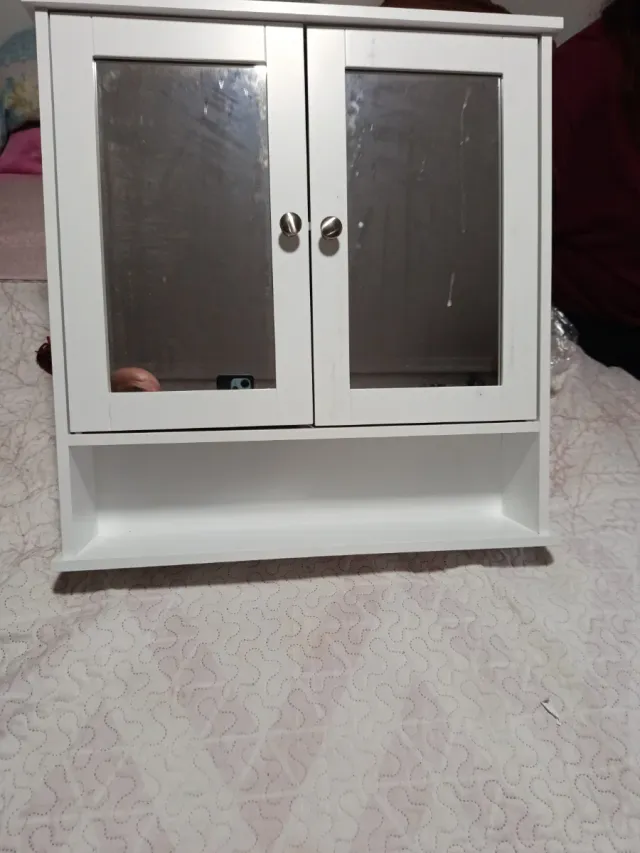 Estante de baño blanco