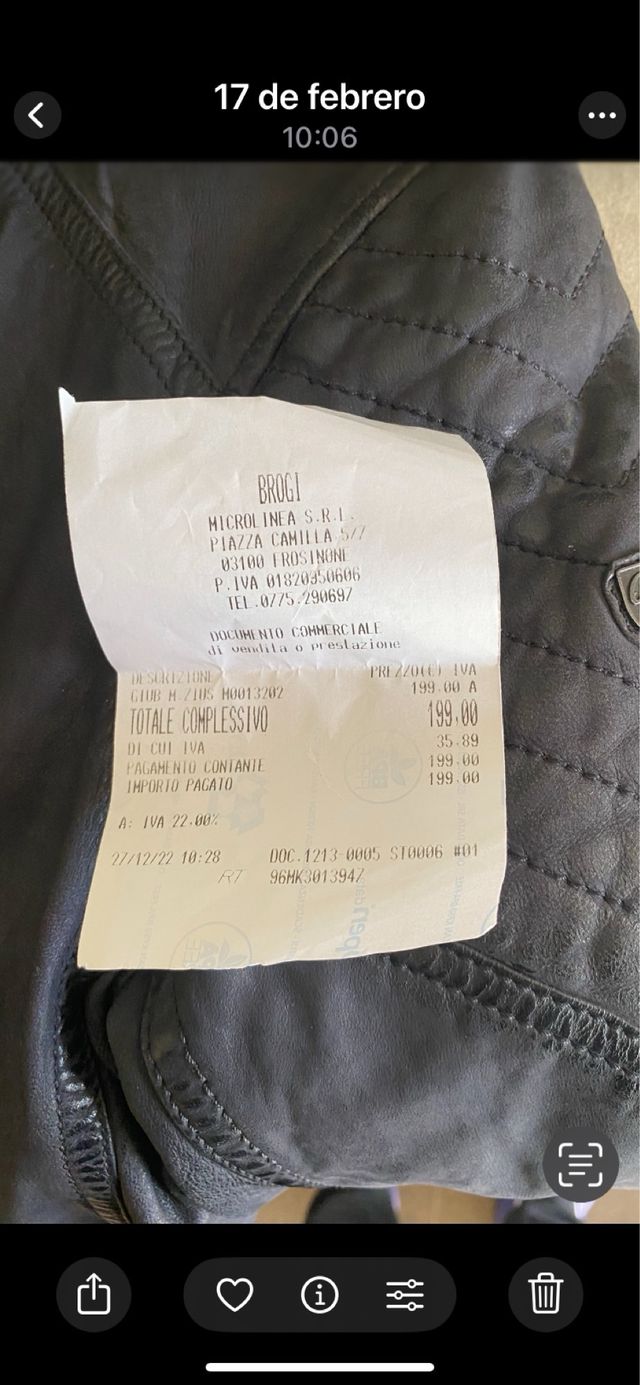 Chaqueta Piel Gipsy Hombre Talla S Nueva