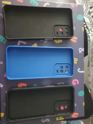 3 custodie per cellulare nere e blu per OPPO A54 4G