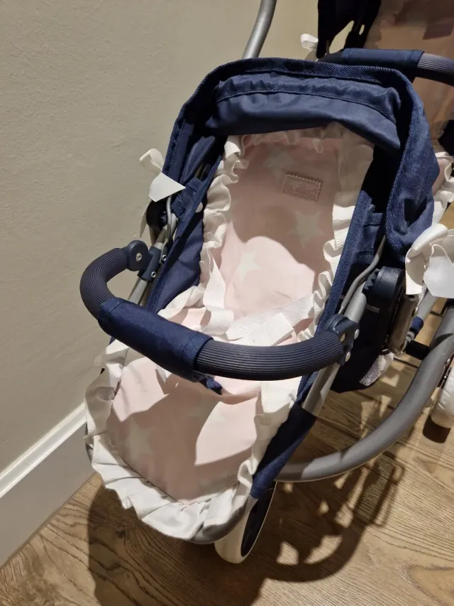 Cochecito gemelos juguete La Nina azul