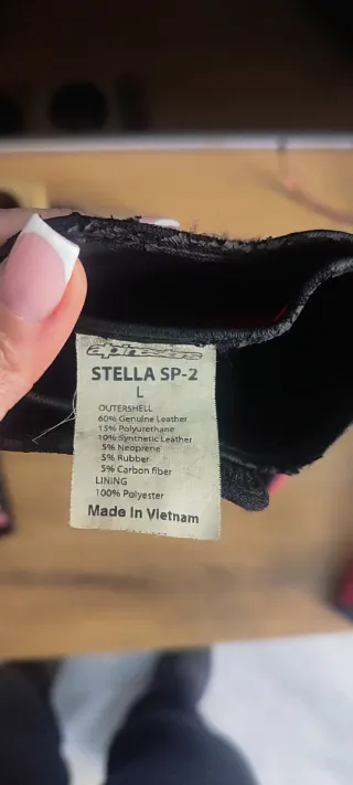 Guantes de piel Alpinestars Moto Negros y Rojos