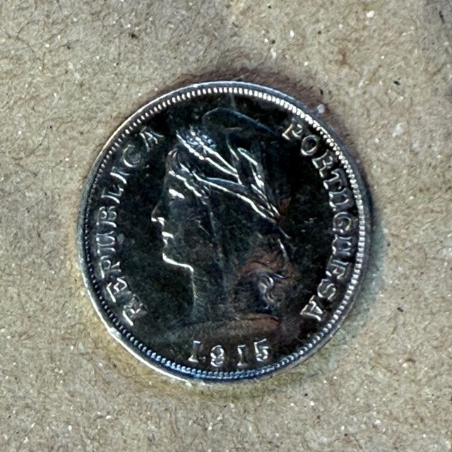 Moneda 10 Centavos Portugal 1915 Plata