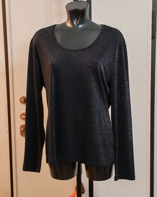 Maglia nera metallizzata vintage