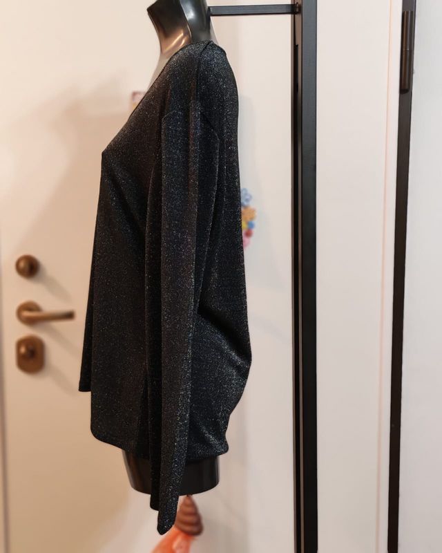 Maglia nera metallizzata vintage