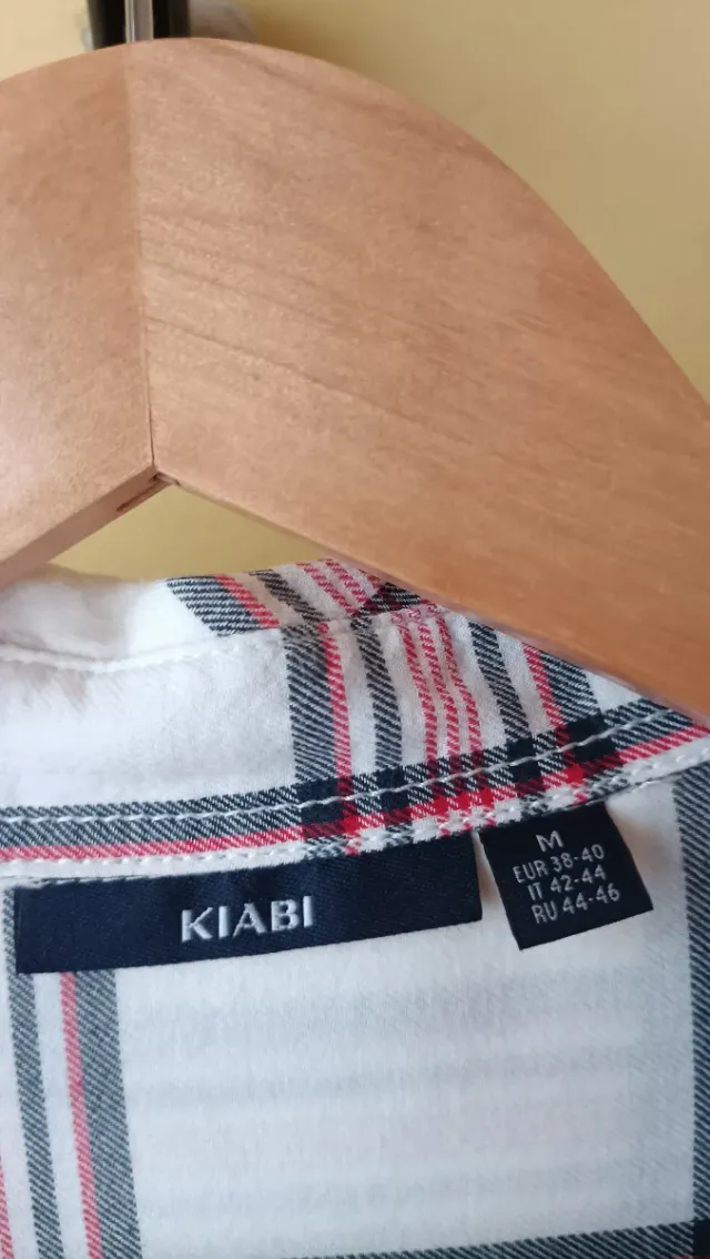 Camisa cuadros rosa y blanca