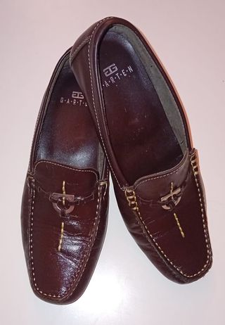 Mocasines de piel marrón Garten mujer