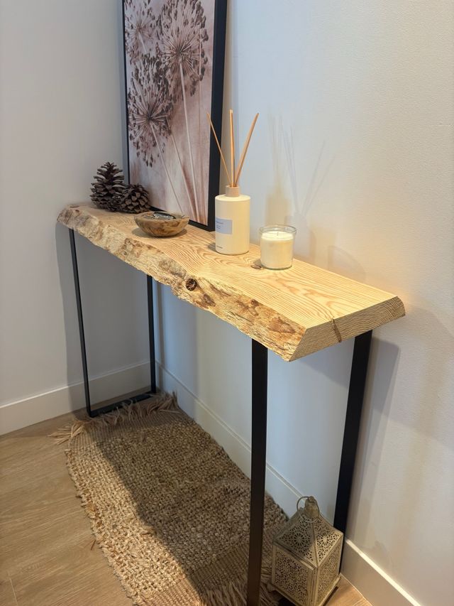 Mesa madera natural sin tratar