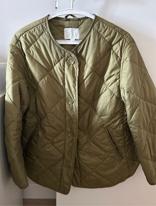 Chaqueta acolchada verde