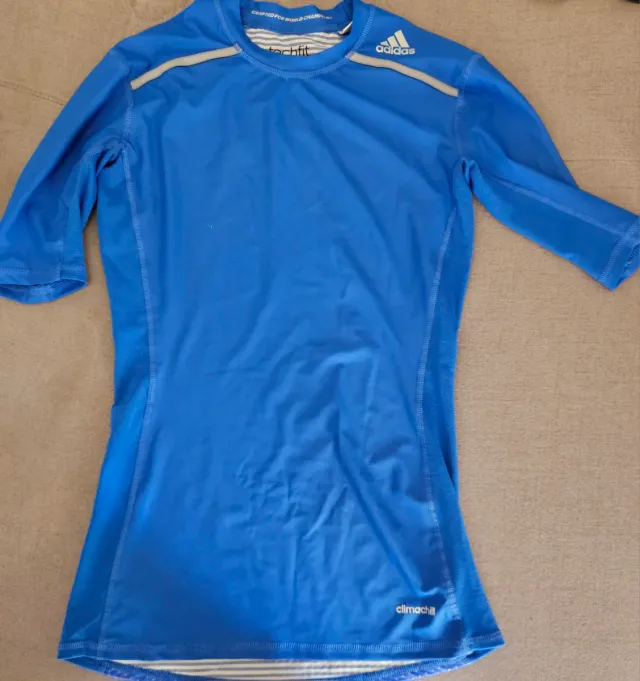 Camiseta Compresion Adidas Techfit ClimaChill Azul