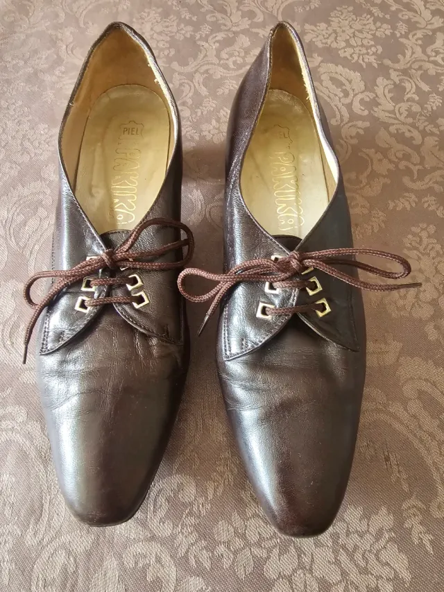 Zapatos Pakurko piel marrones talla 39