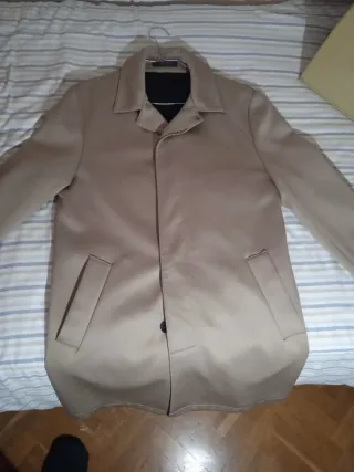 Gabardina Zara Hombre Beige