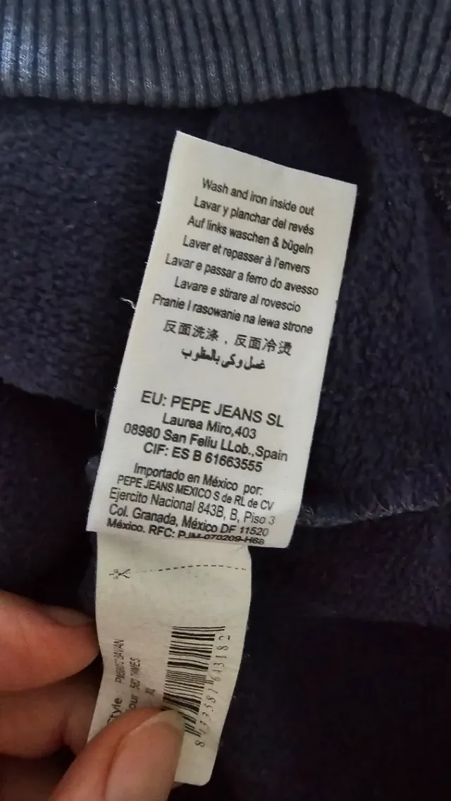 Sudadera Pepe Jeans London Azul Talla XL