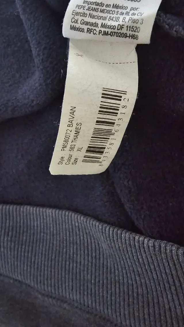 Sudadera Pepe Jeans London Azul Talla XL