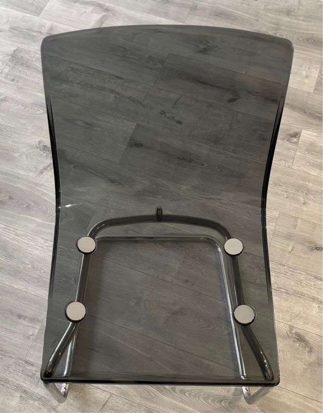 6 Sillas Transparentes Grises Ikea