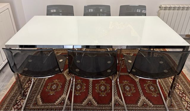 6 Sillas Transparentes Grises Ikea