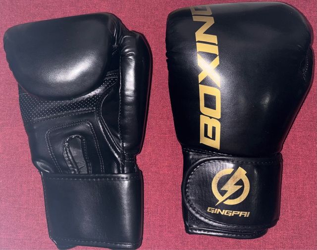 Guantes de Boxeo GINGPAI 12 oz Negros