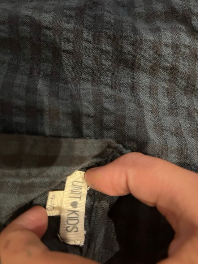 Vestido cuadros negro y gris de Hipercor