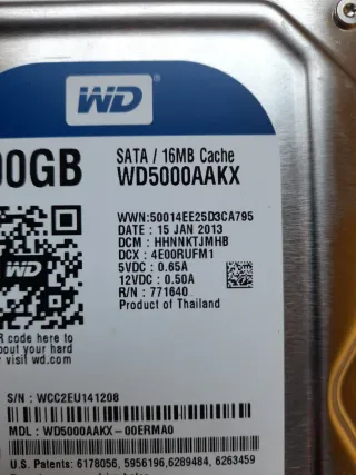 Disco Duro WD 500GB SATA 3.5
