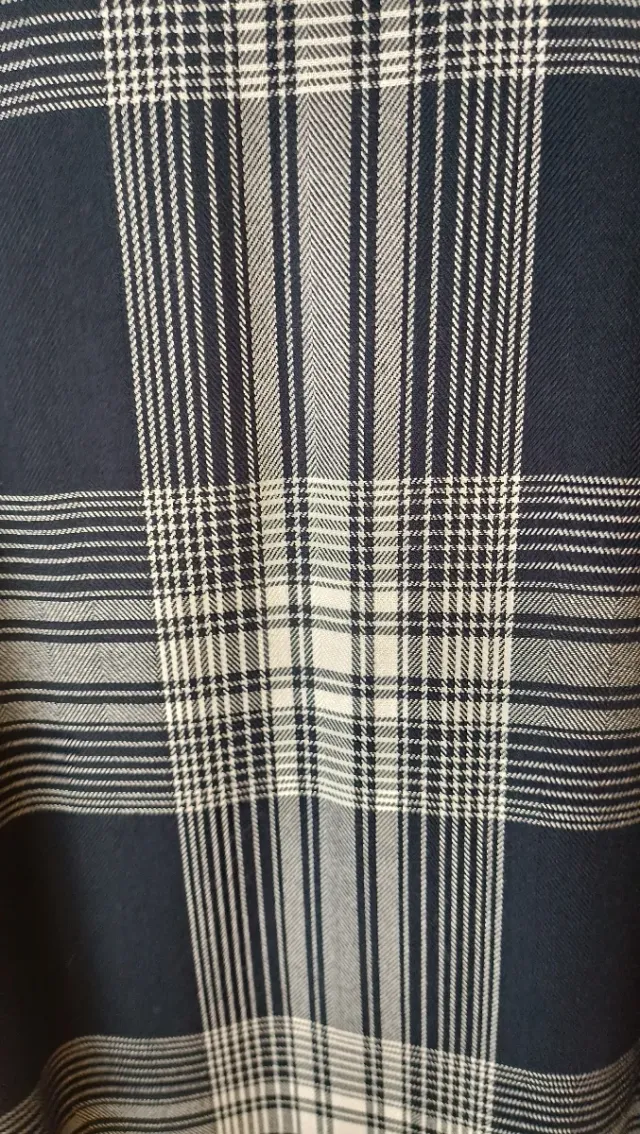 Camisa cuadros azul marino y blanco