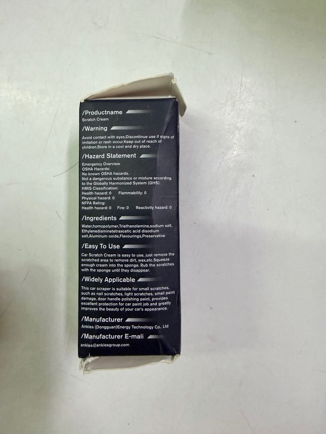 crema para las rayas de coche