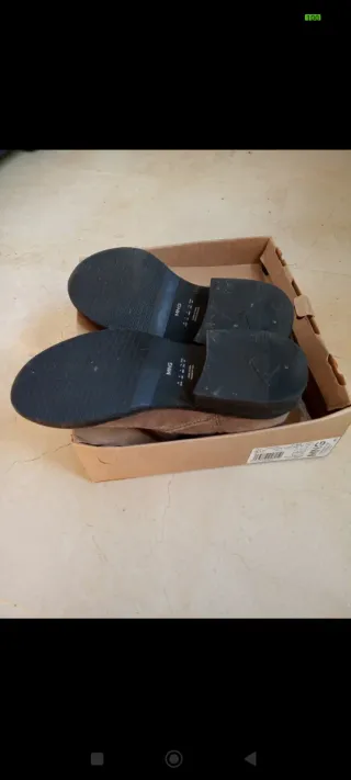 Botines mujer ante beige/marrón