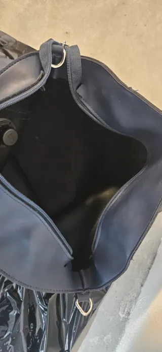 Borsa O bag blu e nera