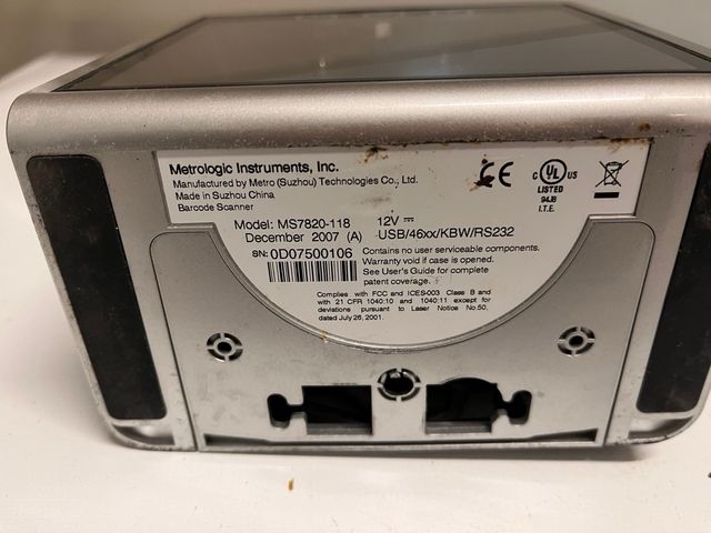 Escáner Metrologic TPV