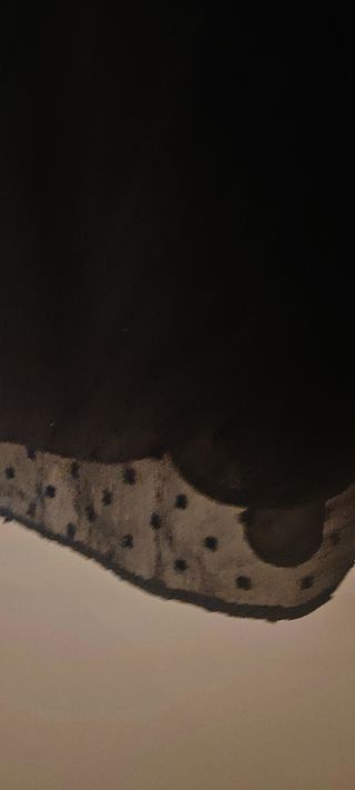 Vestido Zara bordado plumetí negro .