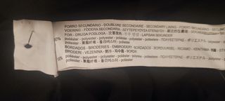 Vestido Zara bordado plumetí negro .