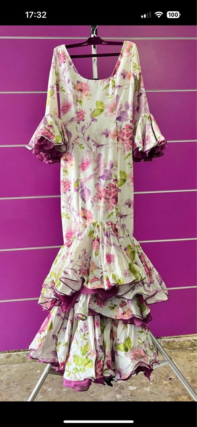 Vestido Flamenca Estampado Floral