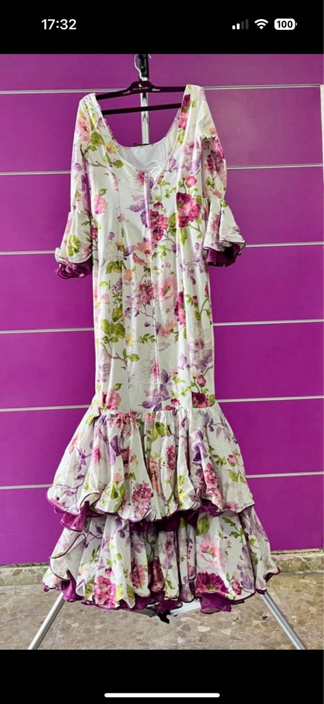 Vestido Flamenca Estampado Floral