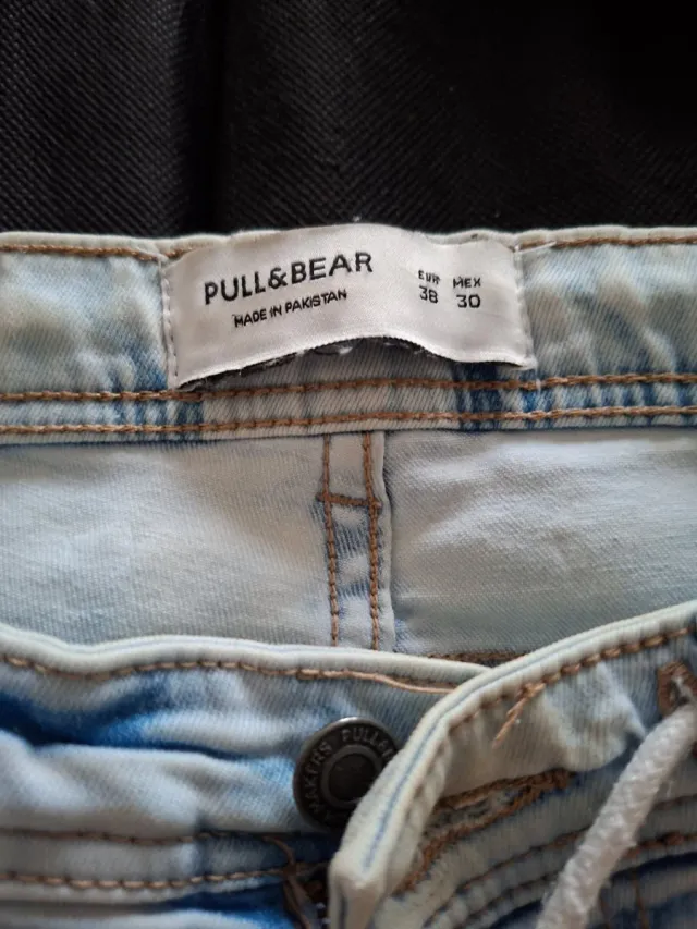 Pull&Bear Vaqueros Desgastados Azul Talla M