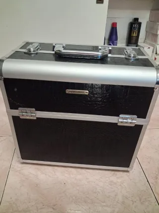 Maletín Maquillaje XXL Negro y Plata