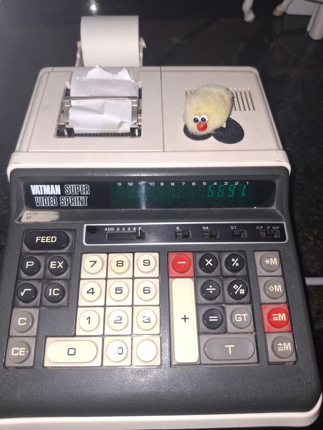 calculadora vintage Vatman FUNCIONANDO
