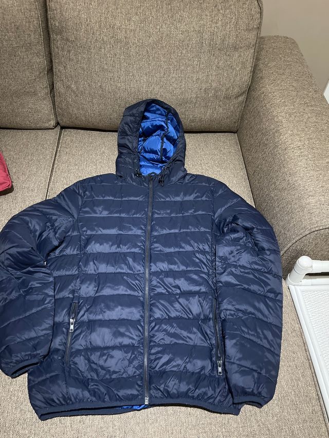 Abrigo acolchado azul hombre