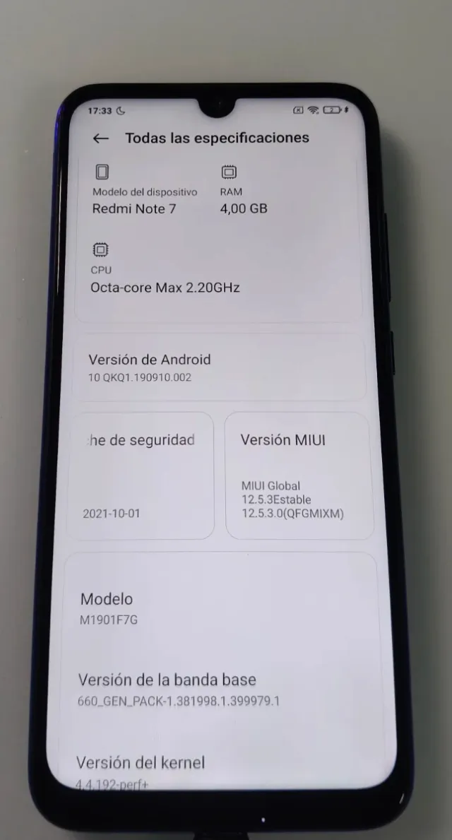 Xiaomi Redmi Note 7 Azul Marino + Cargador