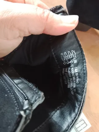 Stivali C&A neri con tacco, nuovi con cartellino