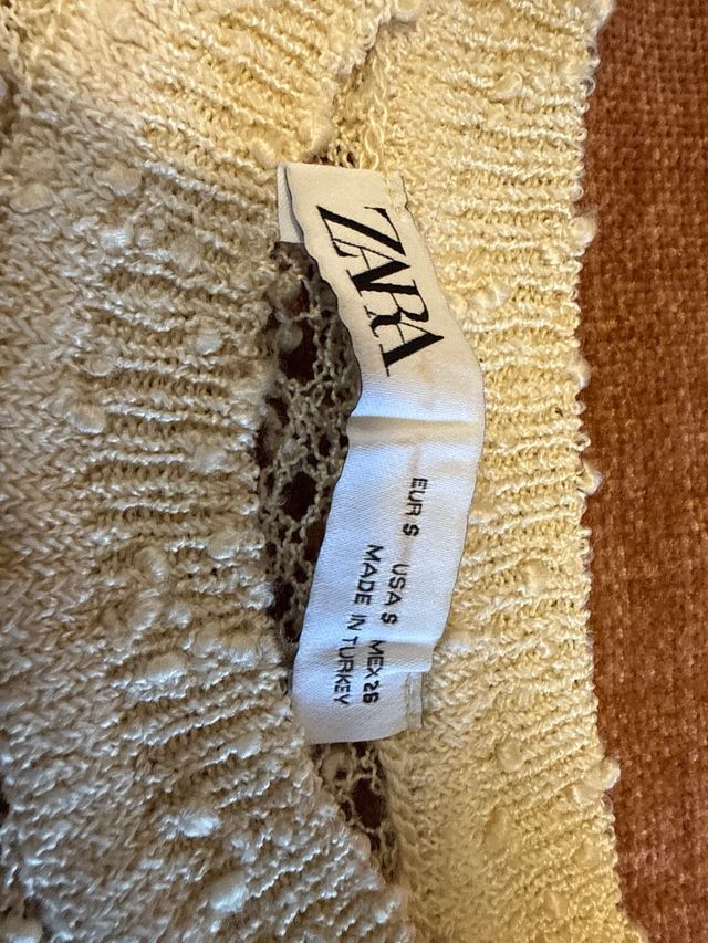 Jersey Zara semitransparente beige Talla S