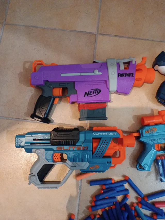 Lote Pistolas Dardos Nerf y X-Shot