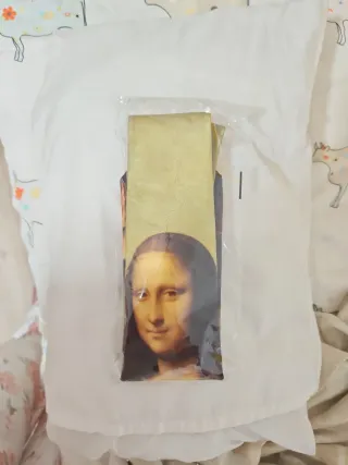 Corbata Monalisa verde y multicolor