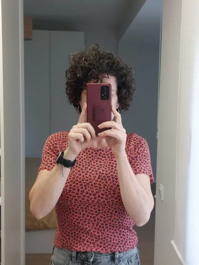 Top elástico estampado