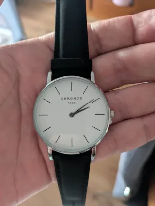 Reloj Chronos Unisex Negro/Plateado
