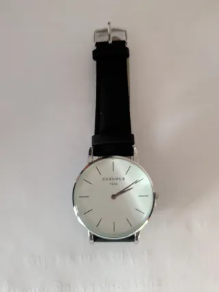 Reloj Chronos Unisex Negro/Plateado