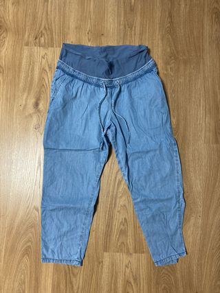 Pantalón premamá azul