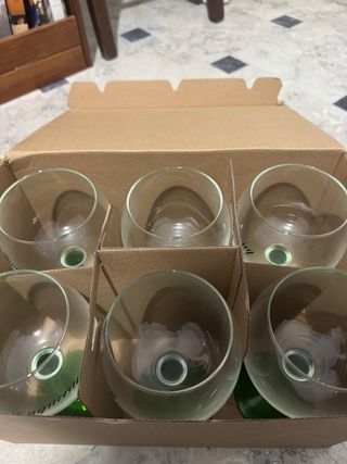SET 6 BICCHIERI GIN TANQUERAY STELO VERDE