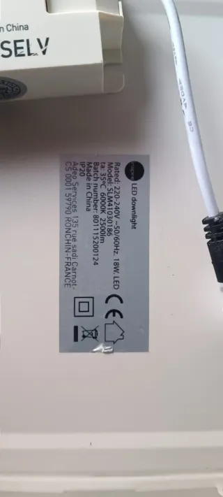 Plafón LED Cuadrado Luz Blanca