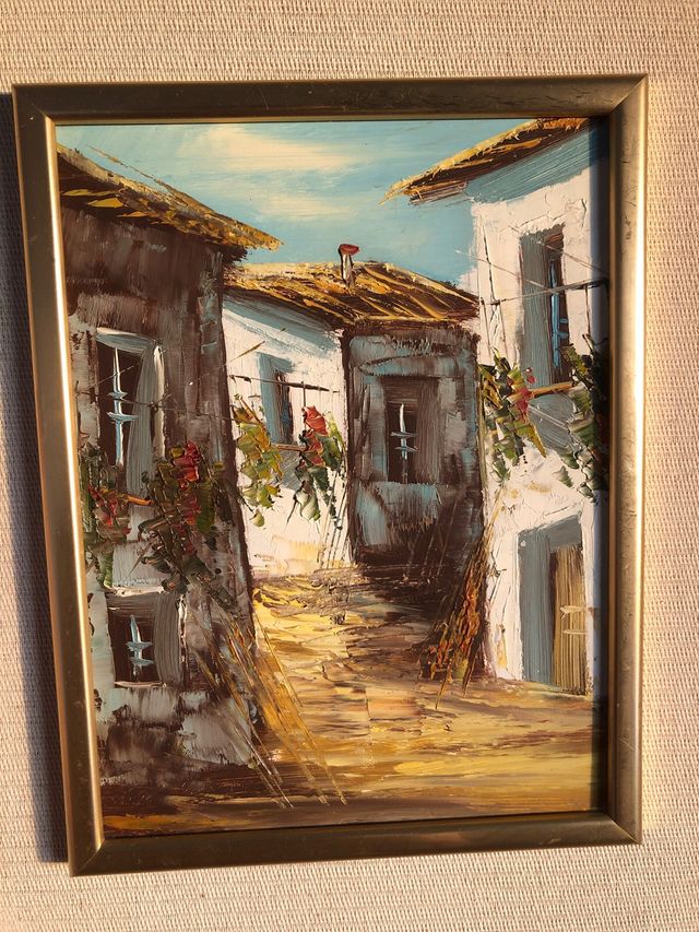 Cuadro decorativo paisaje pintado