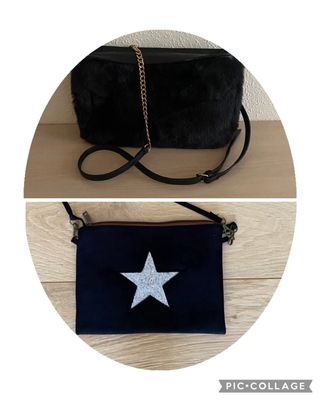 2 Bolsos de Hombro Negros